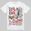 SB Dunk Low “Dark Team Red/Olive Flak” DopeSkill T-Shirt Real Ones Move In Silence Graphic Streetwear - White