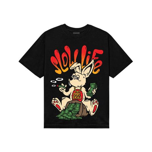 Red Sneakers DopeSkill T-Shirt Slow Life Graphic Streetwear - Black