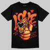 Red Sneakers DopeSkill T-Shirt Love Shot Graphic Streetwear - Black