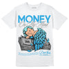 Jordan 4 Retro Military Blue DopeSkill T-Shirt MOMM Graphic Streetwear - WHite