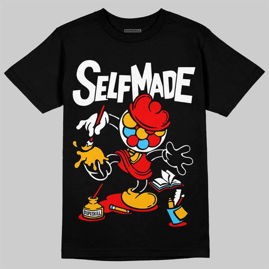 Red Sneakers DopeSkill T-Shirt Self Made Graphic Streetwear - Black