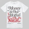 New Balance 1906R Silver Classic Crimson DopeSkill T-Shirt Money Is Our Motive Typo Graphic Streetwear - White