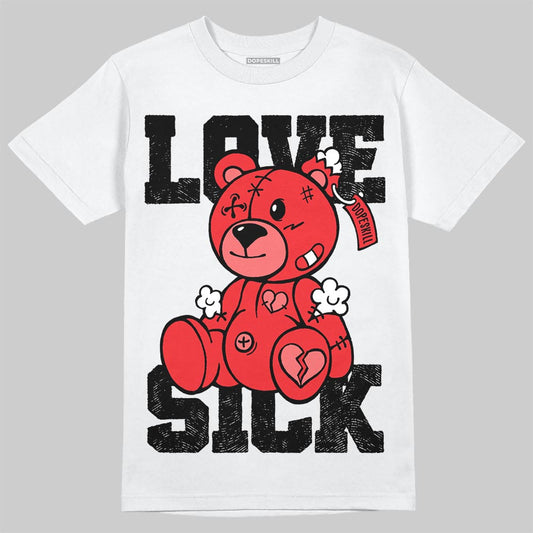 Red Sneakers DopeSkill T-Shirt Love Sick Graphic Streetwear - White 