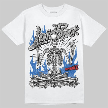 Jordan 3 "True Blue" DopeSkill T-Shirt Laid Back Graphic Streetwear - White