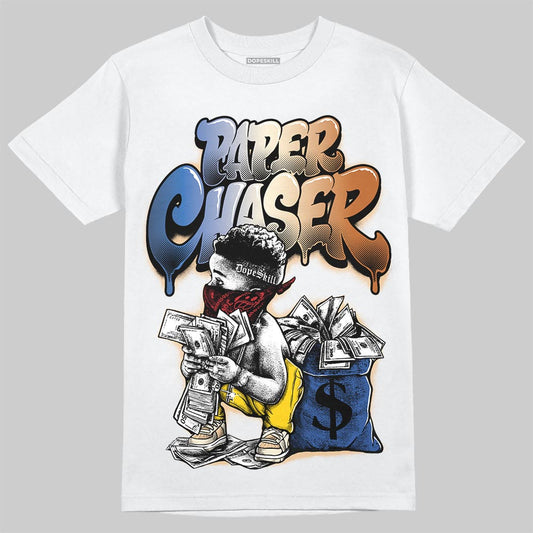 Jordan 17 Retro Low SP Infinite Archives DopeSkill T-Shirt Paper Chaser Boy Graphic Streetwear - White