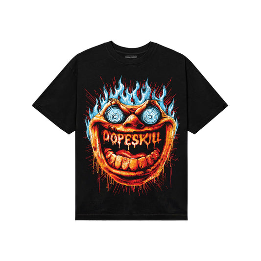 Red Sneakers DopeSkill T-Shirt Hellfire Graphic Streetwear - black
