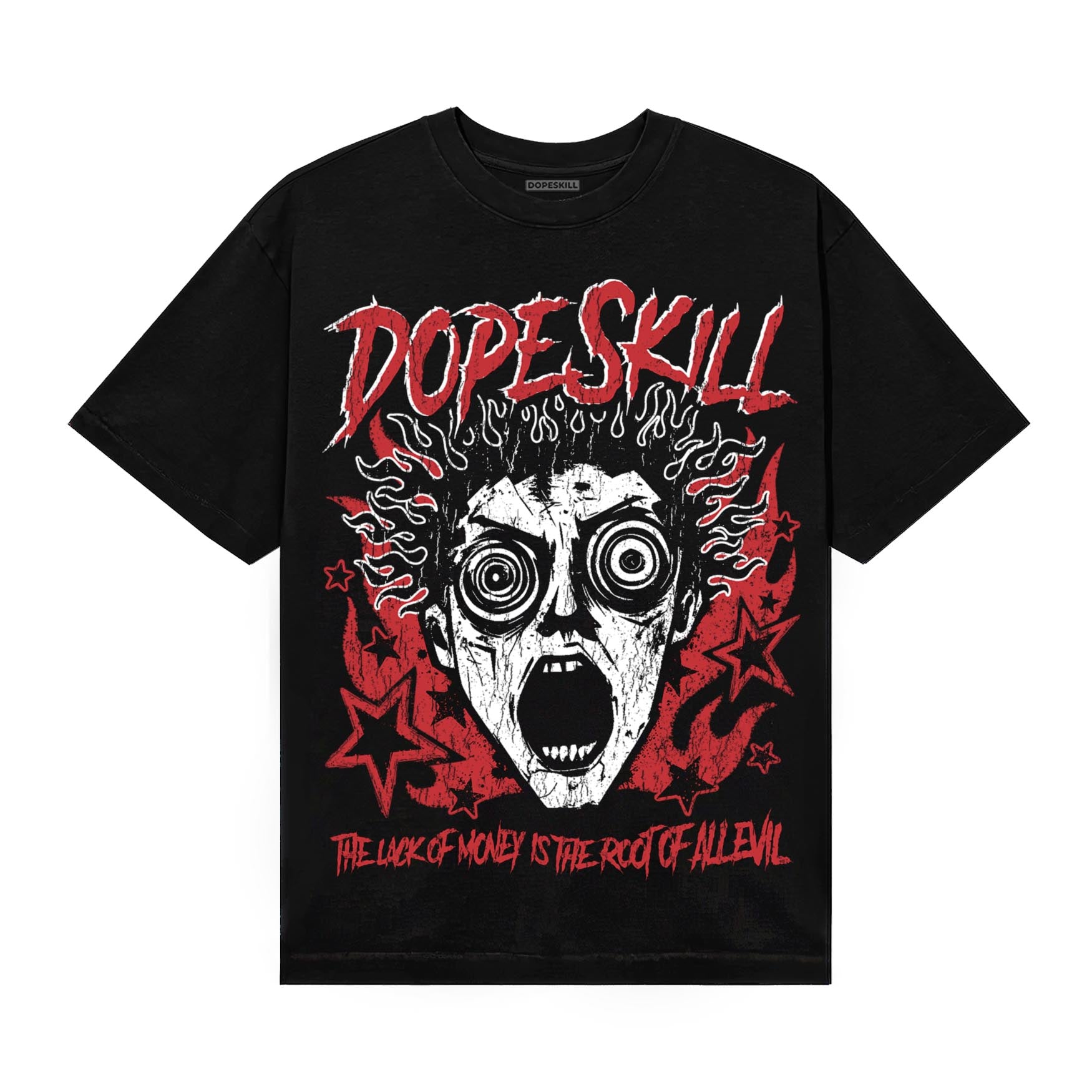 Red Sneakers DopeSkill T-Shirt Root of Evil Graphic Streetwear - black