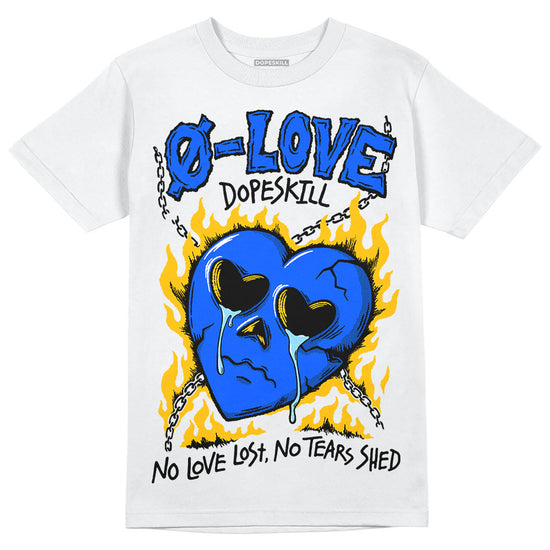 Royal Blue Sneakers DopeSkill T-Shirt Crying Heart Graphic Streetwear - White