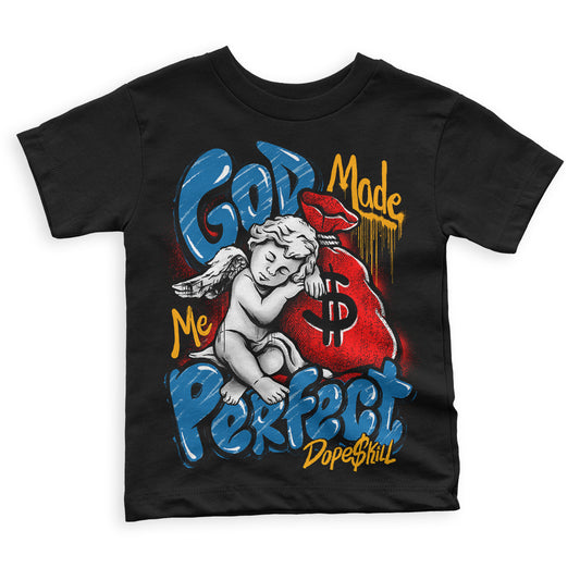 Jordan 4 Retro GS 'Messy Room' DopeSkill Toddler Kids T-shirt God Made Me Perfect Graphic Streetwear - Black