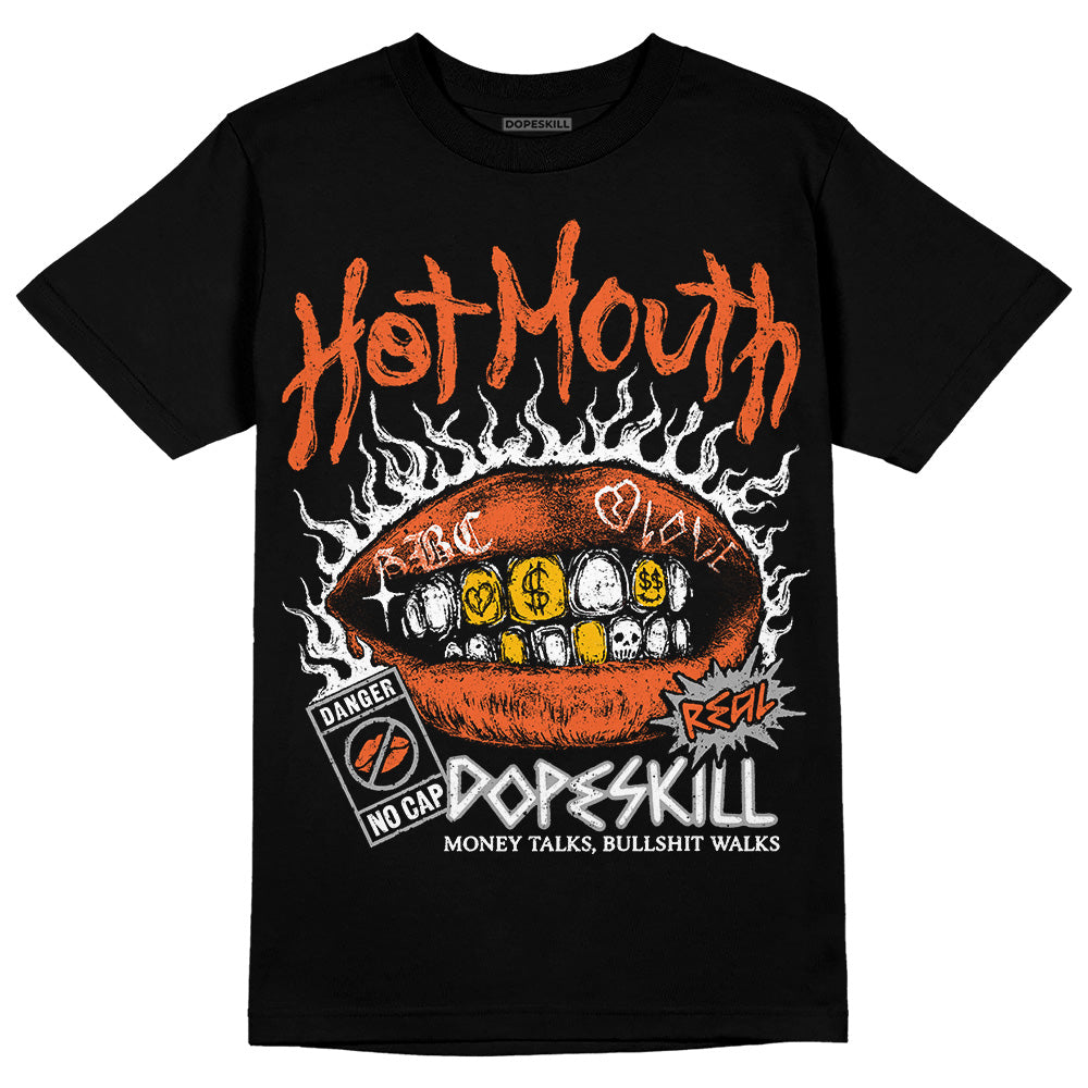 Jordan 3 Georgia Peach DopeSkill T-Shirt Hot Mouth Graphic Streetwear - Black