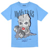 Jordan 9 Powder Blue DopeSkill Tropical Blue T-shirt Money Talks Graphic Streetwear