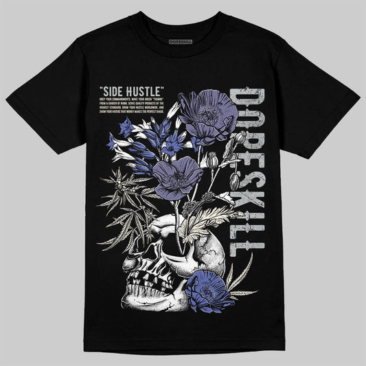 Air Max 90 x Patta Sapphire and Particle Grey DopeSkill T-Shirt Side Hustle Graphic Streetwear - Black