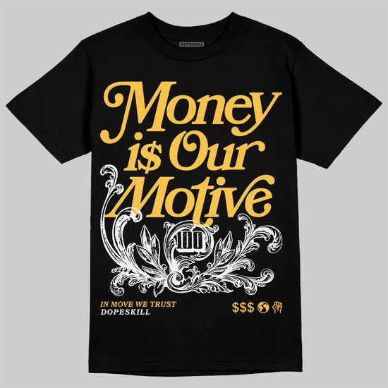 Kobe 8 Protro "Lakers Home" DopeSkill T-Shirt Money Is Our Motive Typo Graphic Streetwear - Black