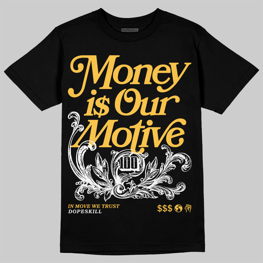 Kobe 8 Protro "Lakers Home" DopeSkill T-Shirt Money Is Our Motive Typo Graphic Streetwear - Black