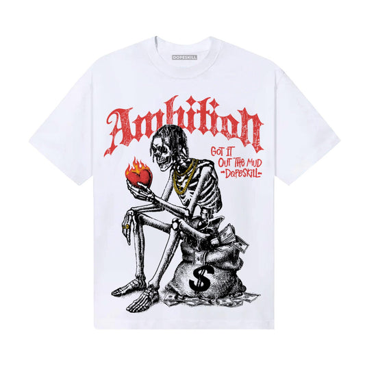 Red Sneakers DopeSkill T-Shirt Ambition Graphic Streetwear - White