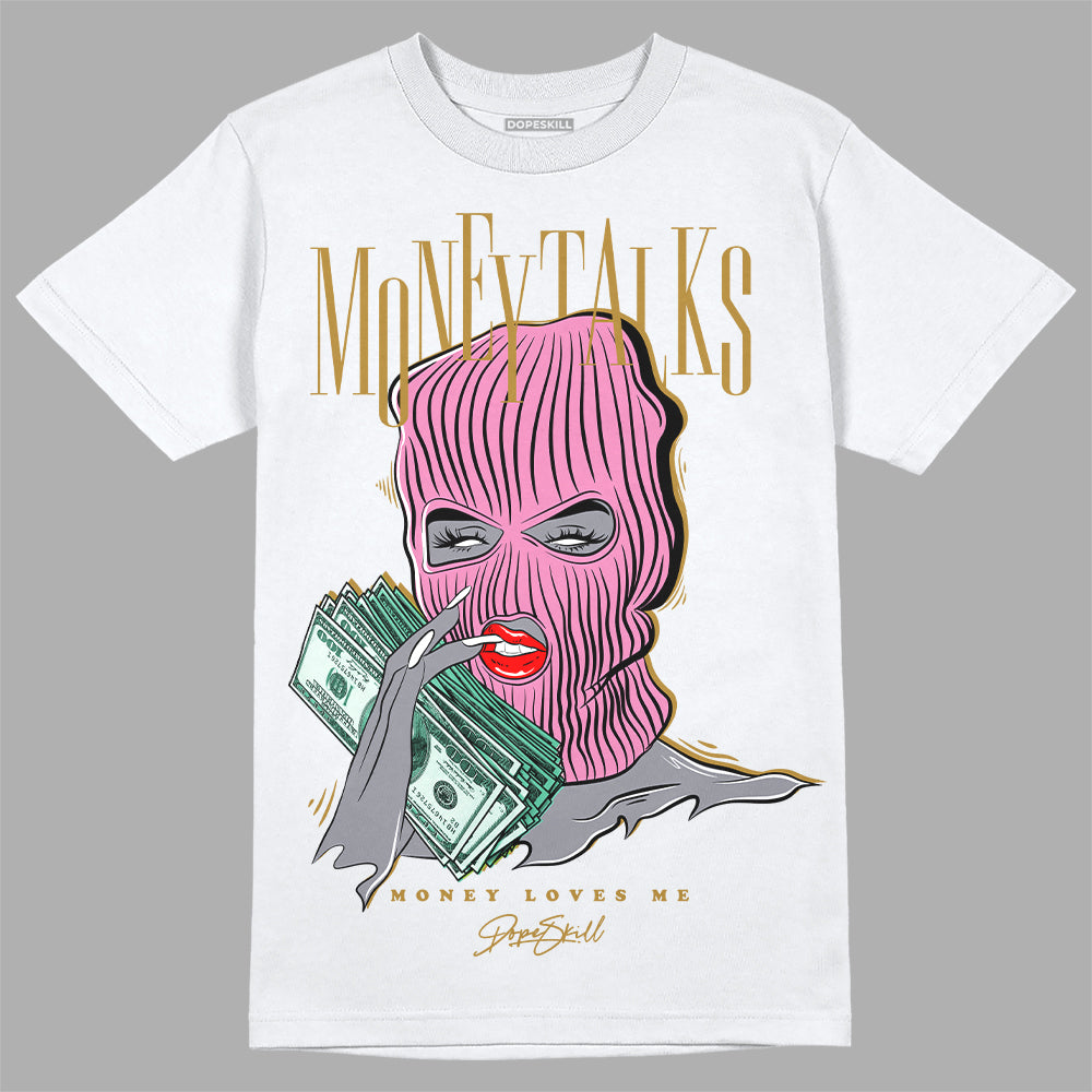 Parris Goebel x WMNS Dunk Low 'Playful Pink’ DopeSkill T-Shirt Money Talks Graphic Streetwear - White 