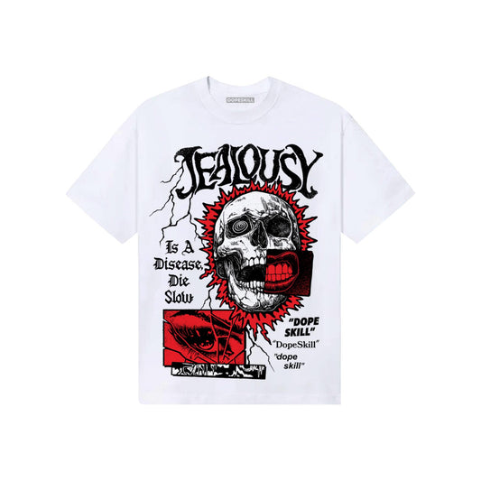 Red Sneakers DopeSkill T-Shirt Jealousy Graphic Streetwear - White