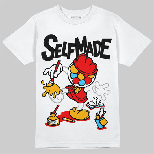 Red Sneakers DopeSkill T-Shirt Self Made Graphic Streetwear - White