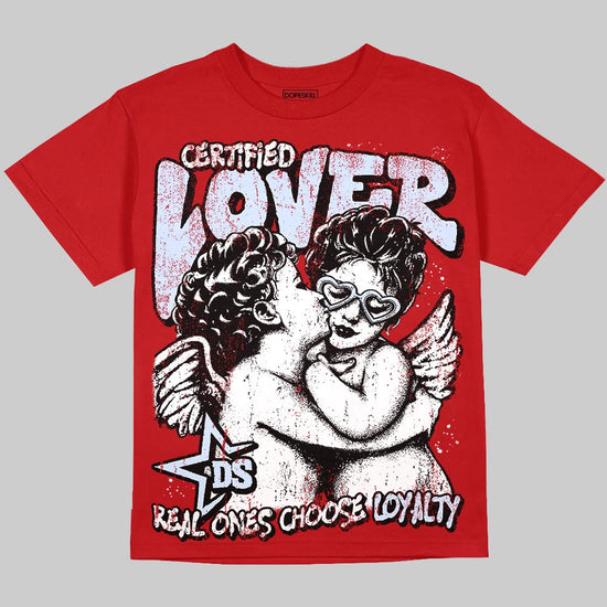 Jordan 11 Retro Cherry DopeSkill T-Shirt Real Ones Choose Loyalty Graphic Streetwear - red