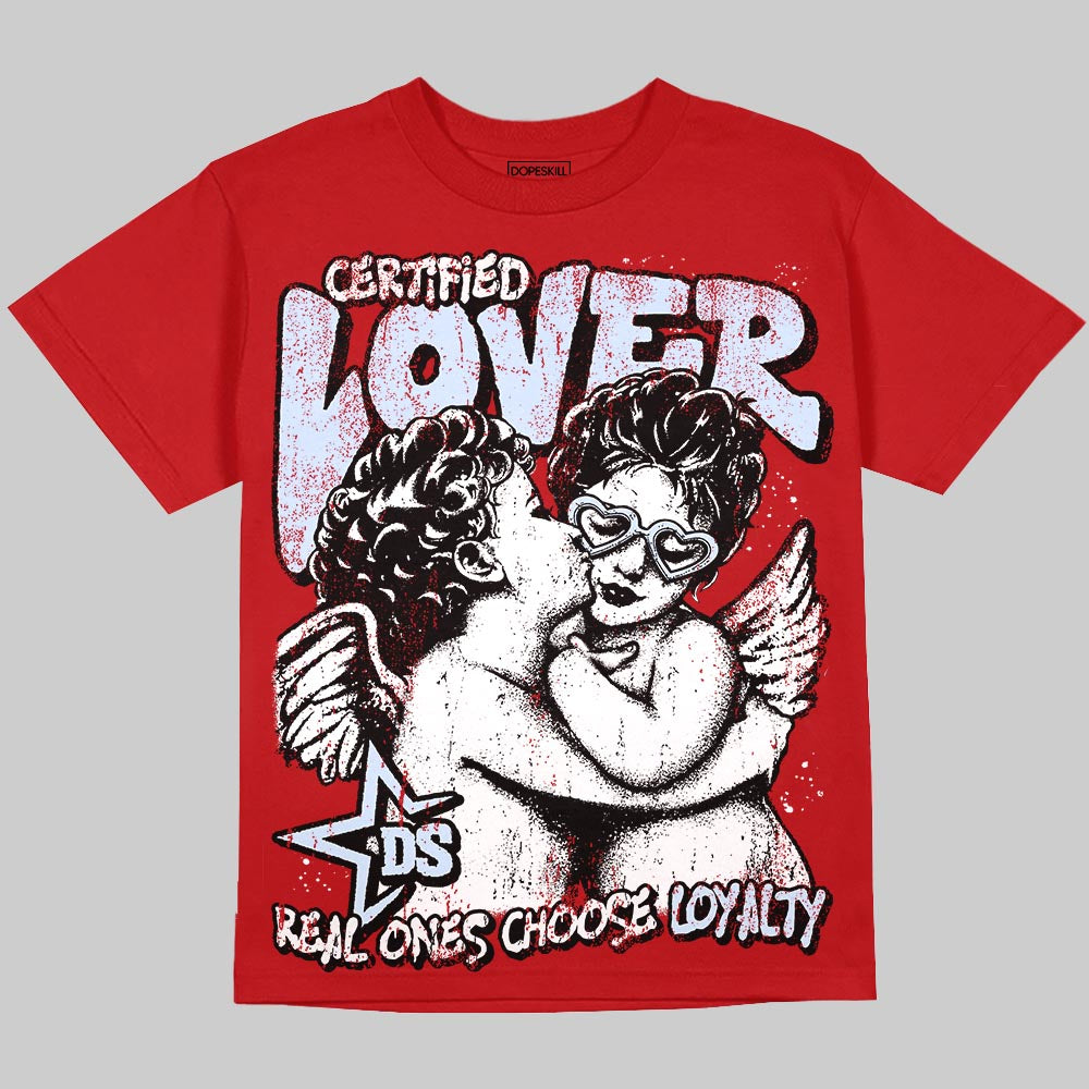 Jordan 11 Retro Cherry DopeSkill T-Shirt Real Ones Choose Loyalty Graphic Streetwear - red