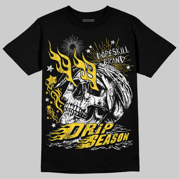 Jordan 4 Thunder DopeSkill T-Shirt Drip Season Graphic Streetwear - Black
