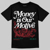 Jordan 3 Mexico 'El Vuelo' DopeSkill T-Shirt Money Is Our Motive Typo Graphic Streetwear - Black