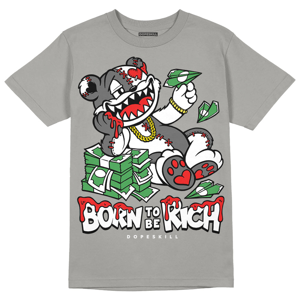 Grey Sneakers DopeSkill T-shirt Born To Be Rich Graphic Streetwear