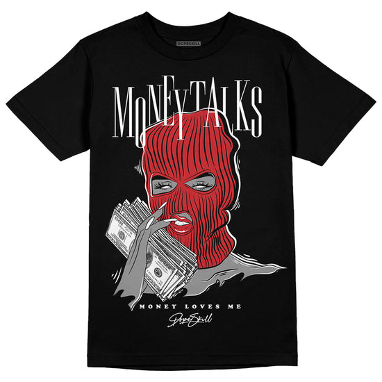 Jordan 12 “Red Taxi” DopeSkill T-Shirt Money Talks Graphic Streetwear - Black