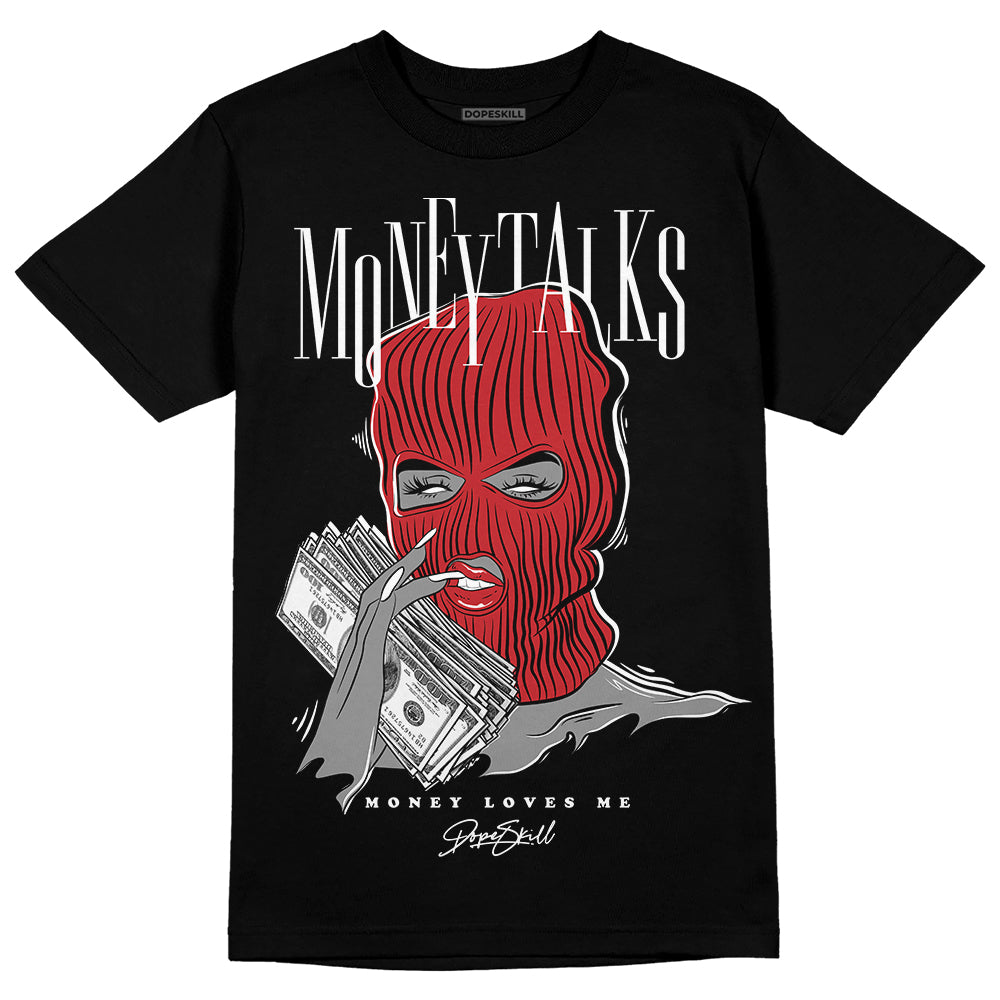 Jordan 12 “Red Taxi” DopeSkill T-Shirt Money Talks Graphic Streetwear - Black