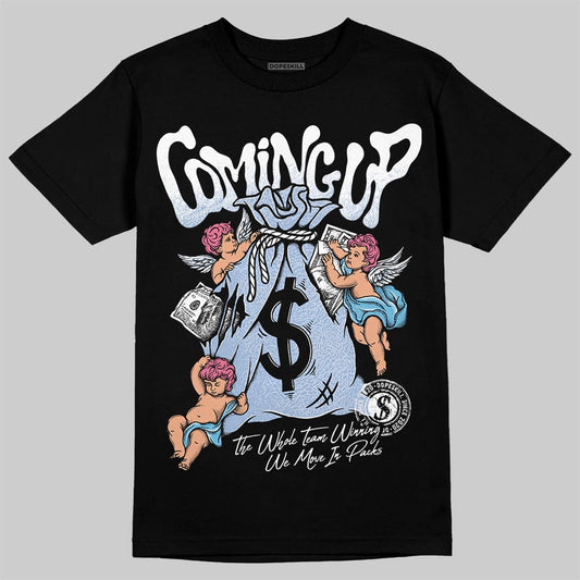 Jordan 3 GS “Denim/Pink Glow” DopeSkill T-Shirt Money Bag Coming Up Graphic Streetwear - Black