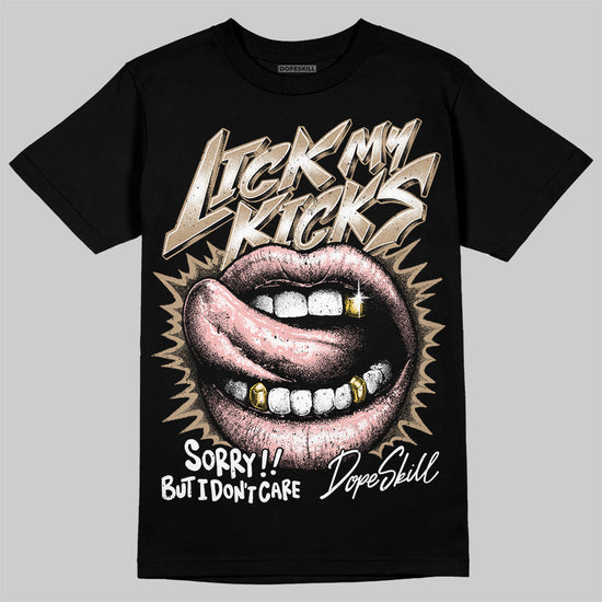 Nike Air Force 1 Low Canvas “Linen” DopeSkill T-Shirt Lick My Kicks Graphic Streetwear - Black