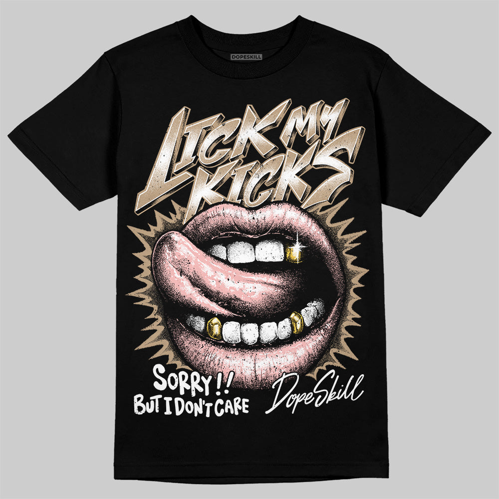 Nike Air Force 1 Low Canvas “Linen” DopeSkill T-Shirt Lick My Kicks Graphic Streetwear - Black