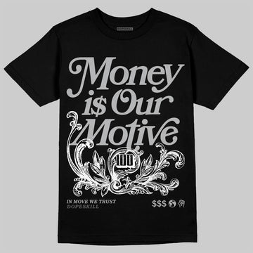 New Balance 2002R ‘Steel Orca’ DopeSkill T-Shirt Money Is Our Motive Typo Graphic Streetwear - Black