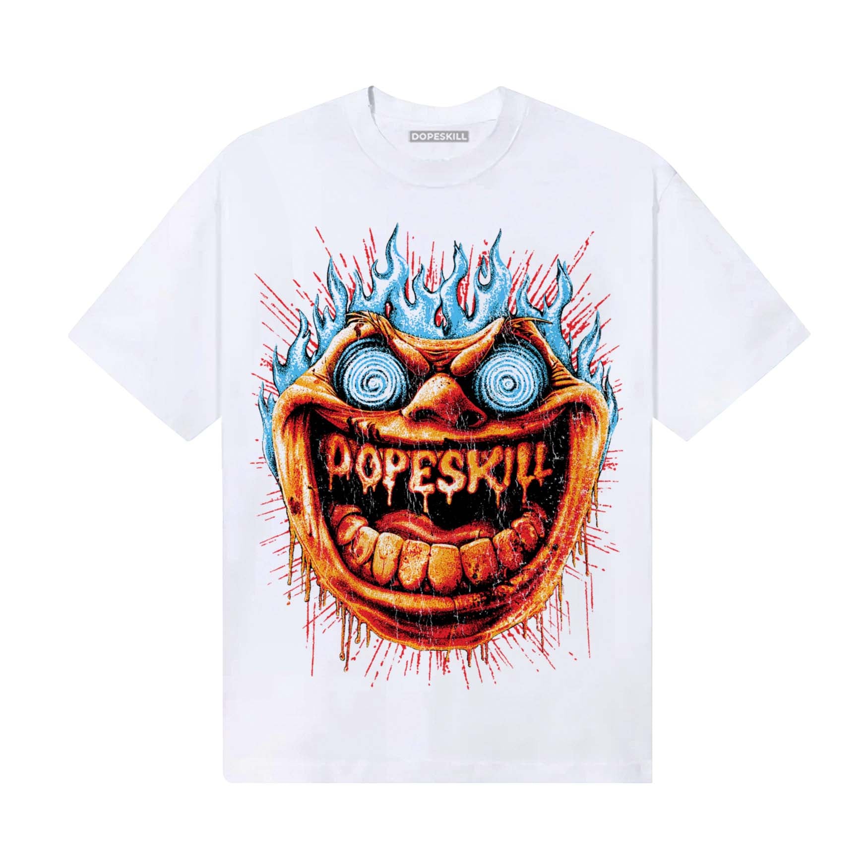 Red Sneakers DopeSkill T-Shirt Hellfire Graphic Streetwear - White