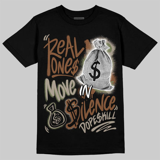 New Balance ABZORB 2010 “Pecan” DopeSkill T-Shirt Real Ones Move In Silence Graphic Streetwear - Black