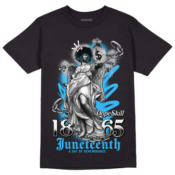 Jordan 2 Low "University Blue" DopeSkill T-Shirt Juneteenth Graphic Streetwear - Black