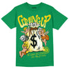 Green Sneakers DopeSkill Green T-shirt Money Bag Coming Up Graphic Streetwear 