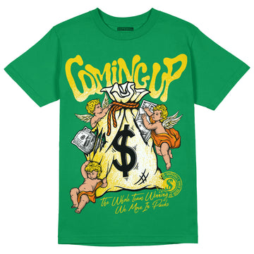 Green Sneakers DopeSkill Green T-shirt Money Bag Coming Up Graphic Streetwear 