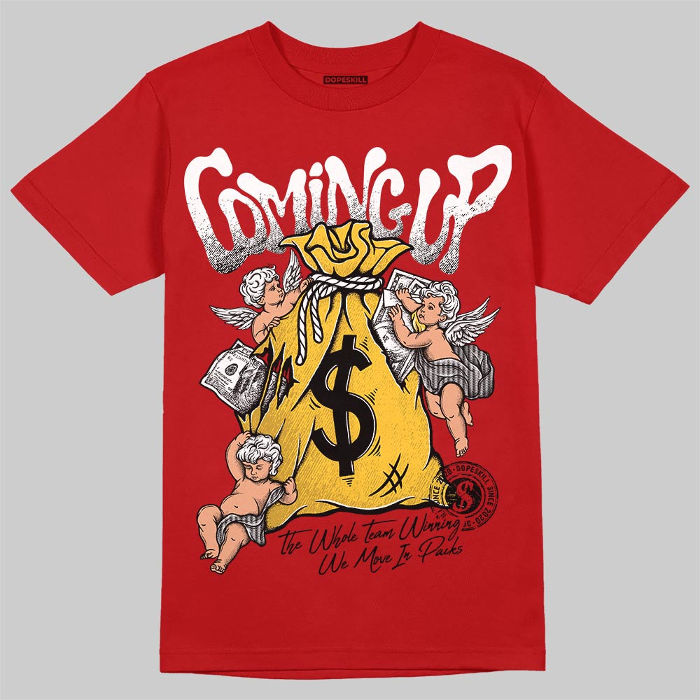 Jordan 14 Retro Ferrari (2025) DopeSkill T-Shirt Money Bag Coming Up Graphic Streetwear - Red
