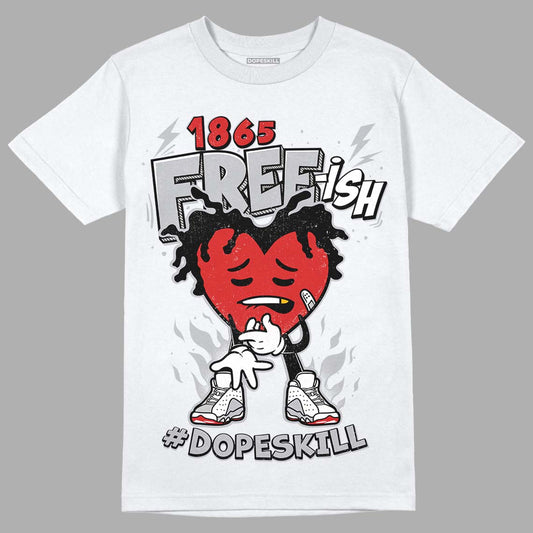 Jordan 13 “Wolf Grey” DopeSkill T-Shirt Free-ish Graphic Streetwear - White