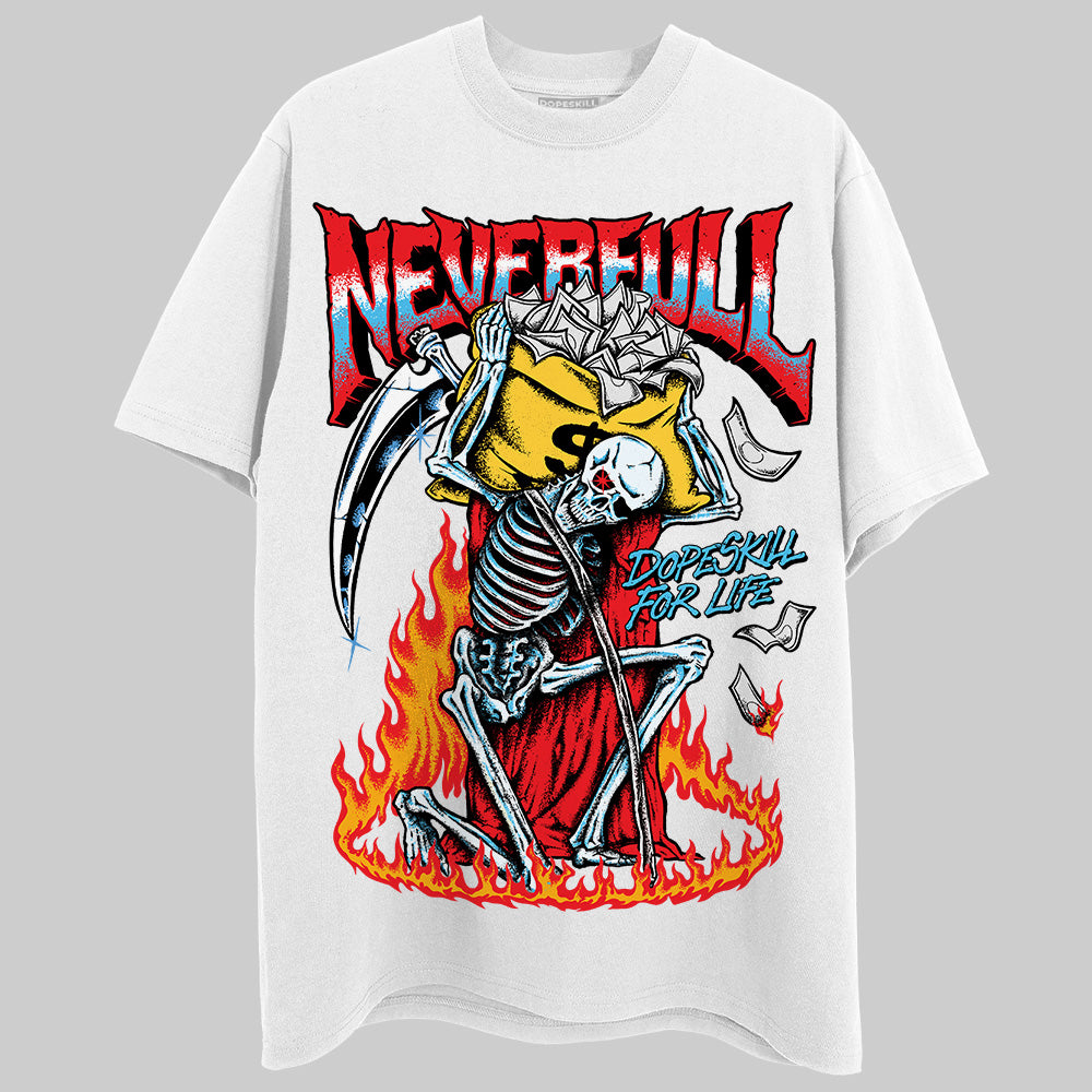 Red Sneakers DopeSkill T-Shirt NeverFull Graphic Streetwear - White 