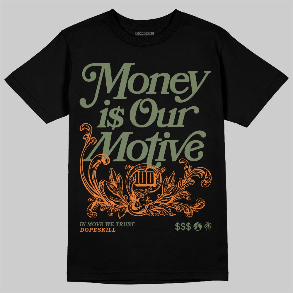 Jordan 4 Retro OG SP Undefeated (2025) DopeSkill T-Shirt Money Is Our Motive Typo Graphic Streetwear - Black