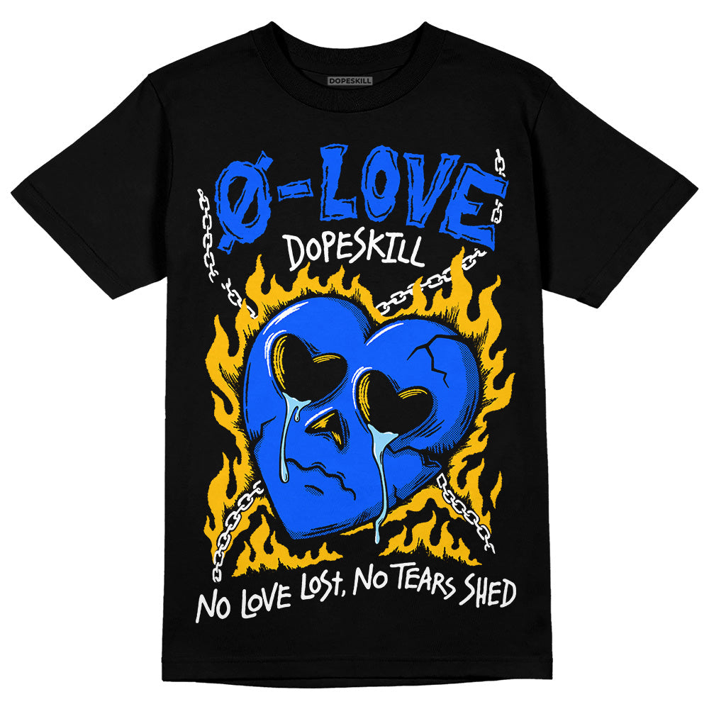 Royal Blue Sneakers DopeSkill T-Shirt Crying Heart Graphic Streetwear - Black