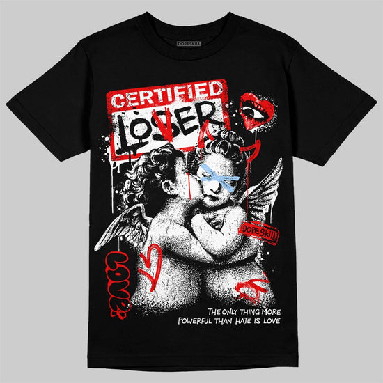 Jordan 11 Retro Cherry DopeSkill T-Shirt Certified Lover Graphic Streetwear - Black