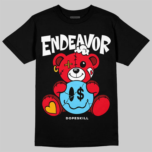 Red Sneakers DopeSkill T-Shirt Endeavor Graphic Streetwear - Black