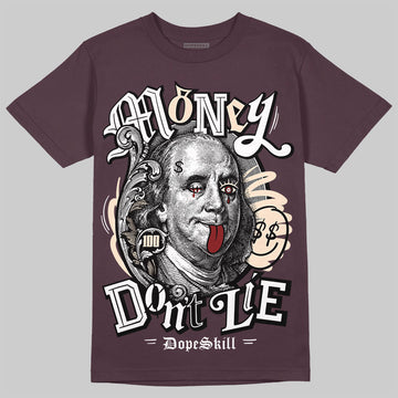 A Ma Maniére x Air Jordan 3 "Burgundy Crush" DopeSkill Maroon T-shirt Money Don't Lie Graphic Streetwear