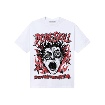 Red Sneakers DopeSkill T-Shirt Root of Evil Graphic Streetwear - White