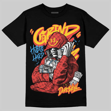 Red Sneakers DopeSkill T-Shirt Grind Pray Graphic Streetwear - Black