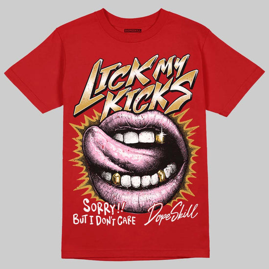 Nigel Sylvester x Air Jordan 4 ‘Brick by Brick’ DopeSkill T-Shirt Lick My Kicks Graphic Streetwear - Red