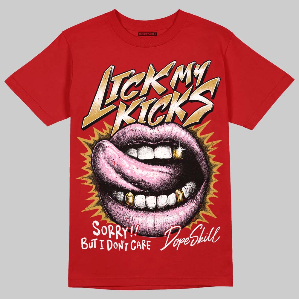 Nigel Sylvester x Air Jordan 4 ‘Brick by Brick’ DopeSkill T-Shirt Lick My Kicks Graphic Streetwear - Red